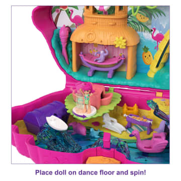 Polly Pocket Flamingo Party Doll Playset, 26 Pieces