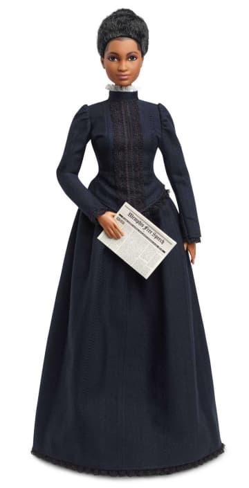 Barbie inspiring Women Ida B. Wells Collectible Doll With Newspaper Accessory & Doll Stand