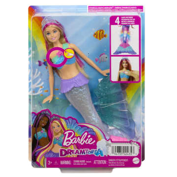 Mermaid Barbie Doll with Water-Activated Twinkle Light-Up Tail