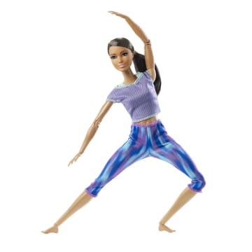 Barbie Fashion & Beauty Boneca Made to Move Ioga com Conjunto Azul e Roxo