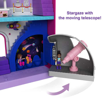 Polly Pocket Starring Shani Pollyville Museum Playset, 2 Micro Dolls, 3 Floors, 15 Accessories, 4 & Up
