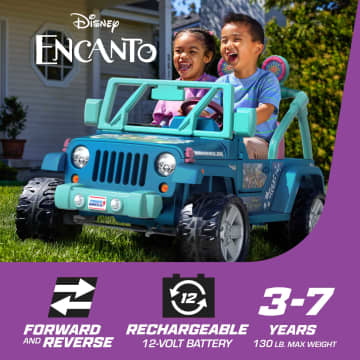 Power Wheels Disney Encanto Jeep Wrangler Battery-Powered Ride-On Vehicle With Sounds