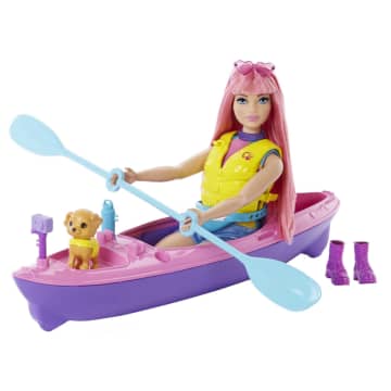 Barbie It Takes Two Daisy Camping Doll With Pet, Kayak & Accessories, 3 To 7 Year Olds