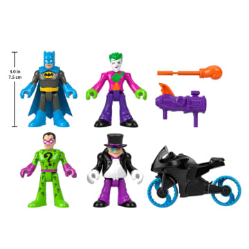 Imaginext DC Super Friends Batman & Villains Figure Set, 7-Piece Preschool Toys - Image 2 of 6