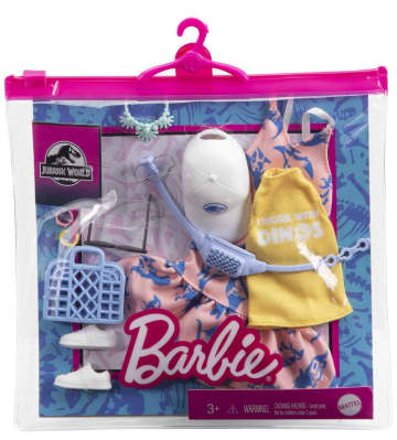 Barbie Clothing & Accessories Inspired By Jurassic World With 10 Outfit & Storytelling Pieces For Barbie Dolls