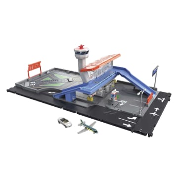 Matchbox Action Drivers AIrport Adventure Playset, Toy Car & Toy Plane in 1:64 Scale