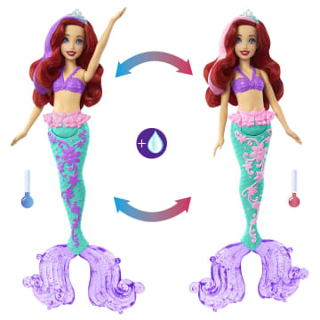 Disney Princesa Muñeca Ariel Cabello Cambios Sorpresa - Imagem 2 de 6