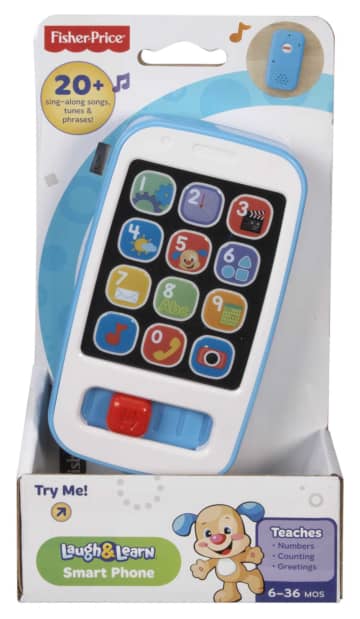 Fisher-Price Laugh & Learn Smart Phone Baby & Toddler Musical Learning Toy, Gray