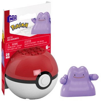 MEGA Pokémon Jogo de Construção Pokébola Evergreen Ditto - Image 1 of 6