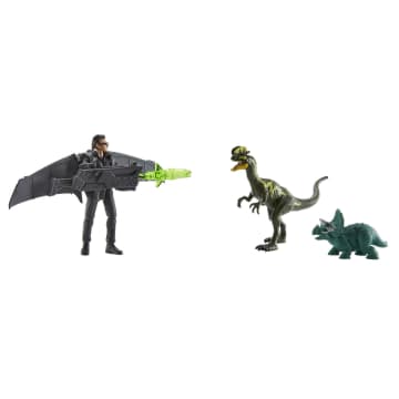 Jurassic Park Dr. Ian Malcolm Glider Figure Escape Pack & 2 Dinosaurs - Image 5 of 6