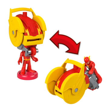 Imaginext DC Super Friends Figura de Ação Head Shifters The Flash & Speed Force Cycle - Imagen 3 de 6