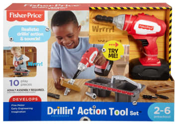 Fisher-Price Drillin' Action Tool Set With Drilling Action Sounds