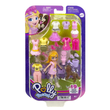 Polly Pocket Doll & 18 Accessories, Polly & Puppy Flower Pack - Image 6 of 6