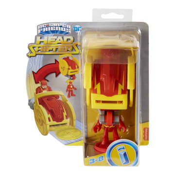 Imaginext DC Super Friends Figura de Ação Head Shifters The Flash & Speed Force Cycle - Imagen 6 de 6