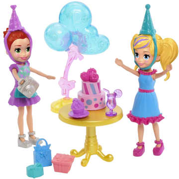 Polly Pocket Dolls And Accessories Set, Fash-Tastic Bday Pack