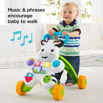 Fisher-Price Learn With Me Zebra Walker, Musical Infant Walking Toy