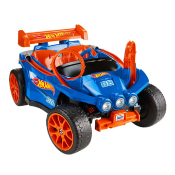 Power Wheels Hot Wheels Racer Ride-On With Toy Car Track Set For Preschool Kids Ages 3+ Years