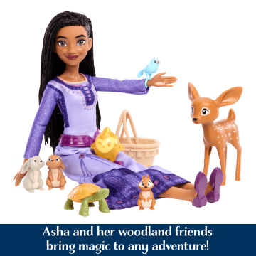 Disney Wish Woodland Animals Of Rosas Surprise Set With Fashion Doll, Animal Friends & Accessories