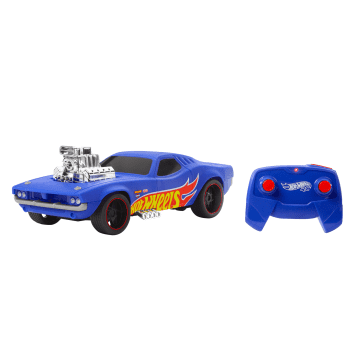 Hot Wheels 1:16 Scale RC Rodger Dodger USb-Rechargeable Toy Car, Battery-Operated Remote Control