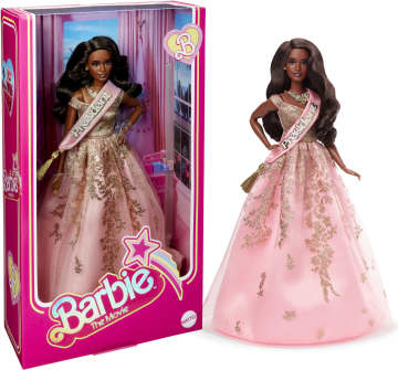 Barbie The Movie Collectible Doll, President Barbie in Pink And Gold Dress