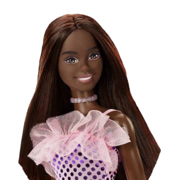 Barbie Fashion & Beauty Boneca Glitz Vestido de Noite Rosa - Imagem 2 de 5