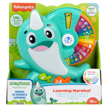 Fisher-Price Linkimals Narwhal Interactive Electronic Learning Toy For Toddlers With Lights & Music