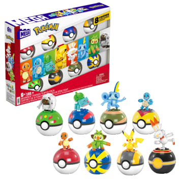 MEGA Pokémon Building Toy Kit with 8 Action Figures and Poké Balls (191  Pieces) for Kids