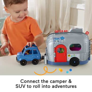Fisher-Price Little People Light-Up Learning Camper Electronic Toy Rv For Toddlers, 8 Pieces