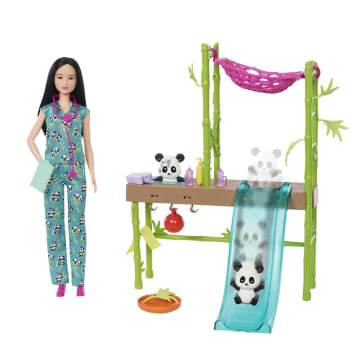 Barbie® Doll and Accessories, Panda Care and Rescue™ Playset With Color-Change and 20+ Pieces