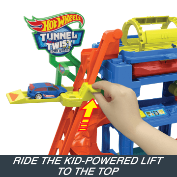 Hot Wheels City Tunnel Twist Car Wash & Color Shifters Vehicle in 1:64 Scale