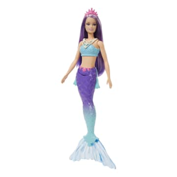 Barbie Fantasía Muñeca Sirena Aleta Morada - Imagen 1 de 4