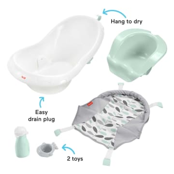 Fisher-Price 4-In-1 Sling 'n Seat Baby Bath Tub, Climbing Leaves
