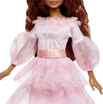 Disney the Little Mermaid Celebration Ariel Fashion Doll With Red Hair And Pink Dress - Imagem 3 de 6