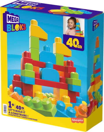 Mega Bloks Juguete de Construcción ¡Constrúyelo! Caja de 40 Bloques