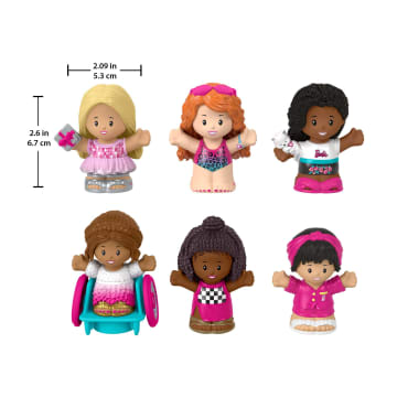Fisher-Price Little People Barbie Figure 6-Pack Gift Set, Toddler Toys