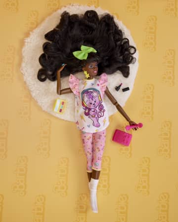 Barbie Doll, Curly Black Hair, 80s Slumber Party, Barbie Rewind