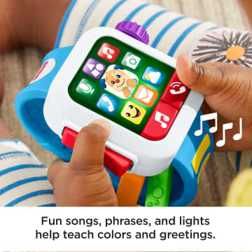 Fisher-Price Laugh & Learn Time To Learn Smartwatch Electronic Musical Toy For Infant & Toddler