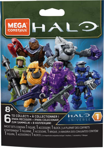 MEGA Halo Universe Collection Series 3, Micro Action Figures Building Toy Kit [Blind Packs]