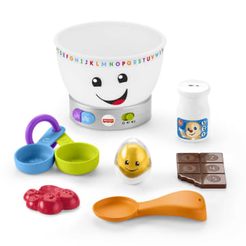 Fisher-Price Mixing Bowl Learning Toy With Lights Music And Pretend Food, Baby And Toddler Toy