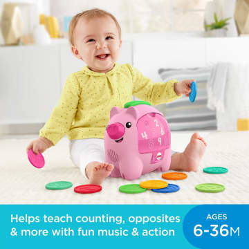 Fisher-Price Laugh & Learn Count & Rumble Piggy Bank, Musical Baby Toy