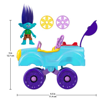 Imaginext Dreamworks Trolls Branch Figure And Buggy Toy Car With Projectile Launcher, 4 Pieces - Image 5 of 6