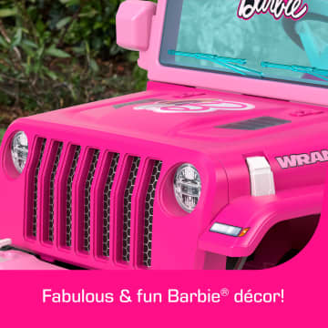 Power Wheels Barbie Jeep Wrangler Toddler Ride-On Toy, 6V Battery-Powered With Sounds