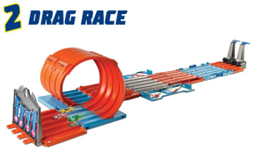 Hot Wheels Race Crate With 3 Stunts in 1 Set Portable Easy Storage Ages 6 To 10