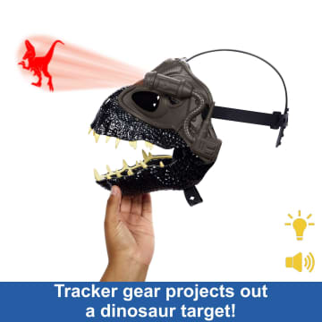 Jurassic World indoraptor Dinosaur Mask With Tracking Light And Sound For Role Play