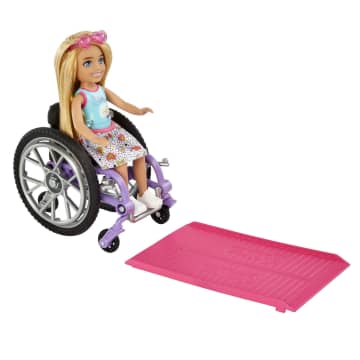 Barbie Chelsea Poupée Blonde et Fauteuil Roulant, 3+ Ans - Imagen 4 de 6