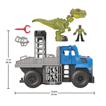Imaginext Jurassic World Dominion Break Out Dino Hauler Vehicle & T. Rex Dinosaur 5-Piece Playset