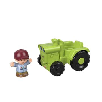 Fisher-Price Little People Helpful Harvester Tractor Vehicle & Farmer Figure For Toddlers - Image 3 of 6