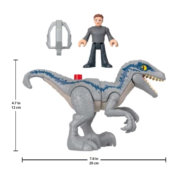 Imaginext Jurassic World Dinosaurio de Juguete Blue & Owen con accesorio