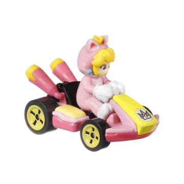 Hot Wheels Mario Kart Veículo de Brinquedo Cat Peach Standard Kart - Image 2 of 4