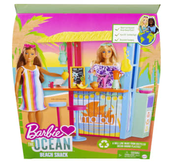 Barbie Loves the Ocean Beach Shack Playset, Made From Recycled Plastics